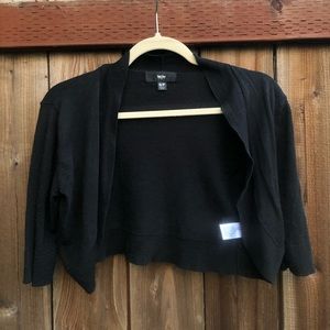 Black Cropped Cardigan